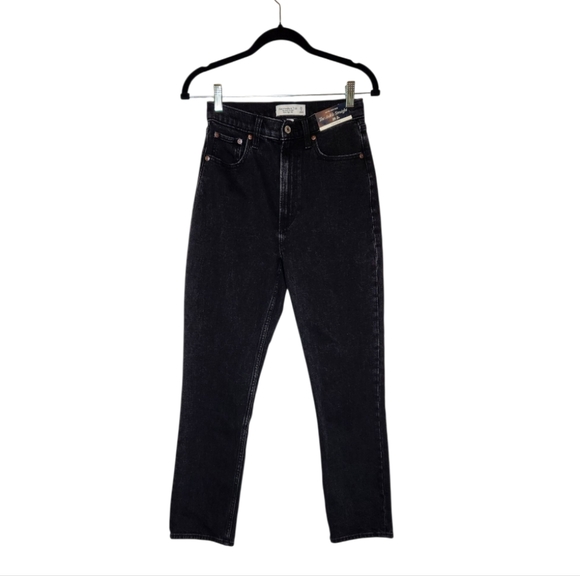 Abercrombie & Fitch Denim - NEW Abercrombie & Fitch Curve Love Ankle Straight Black Jeans Size 2/26L